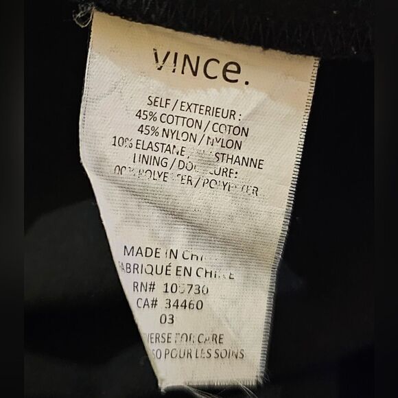 VINCE Black Midi Sheath Sleeveless Dress - Size Large - Picture 7 of 7